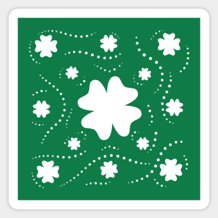 White Clover Pattern Sticker